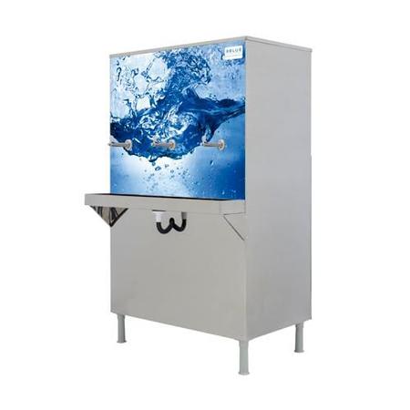 Imagem de Bebedouro industrial coluna 100l  adesivado 3 torneiras gelados 220v blue