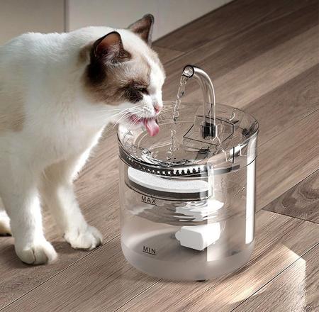 Imagem de Bebedouro Inteligente Gato C/ Sensor Automático Circulação Fonte Dispensor Água Pet Cão