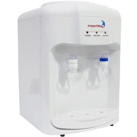 Imagem de Bebedouro Refrigerado Água Gelada Natural Galão Garrafão Mesa Eletrônico Branco 220V Importway Iwbar