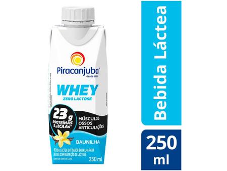 Imagem de Bebida Láctea Piracanjuba Whey Baunilha - Zero Lactose 250ml