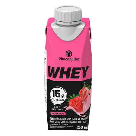 Imagem de Bebida Láctea Whey 15g Proteína ZL Piracanjuba Morango 250ml - Próximo da Validade