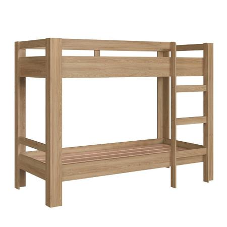 Imagem de Beliche Infantil Com 2 Colchões Ortobom 91cm x 195cm Aveiro Oak Slim Completa Móveis