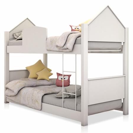 Imagem de Beliche Mini Cama Casinha Branca