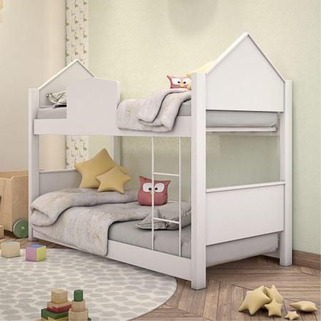 Imagem de Beliche Mini Cama Casinha Branca