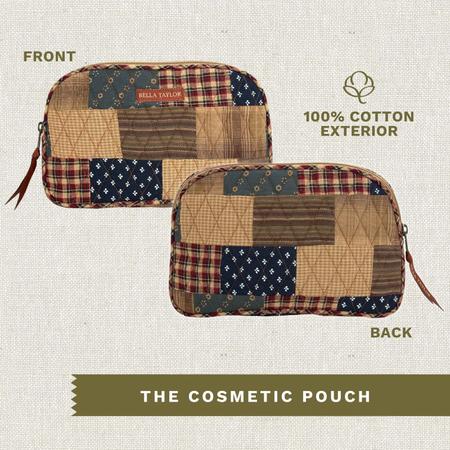 Bella Taylor Primitivo Patch Grande Algodão Acolchoado Maquiagem Bolsa Cosmética Imagem de Bella Taylor Primitivo Patch Grande Algodão Acolchoado Maquiagem Bolsa Cosmética