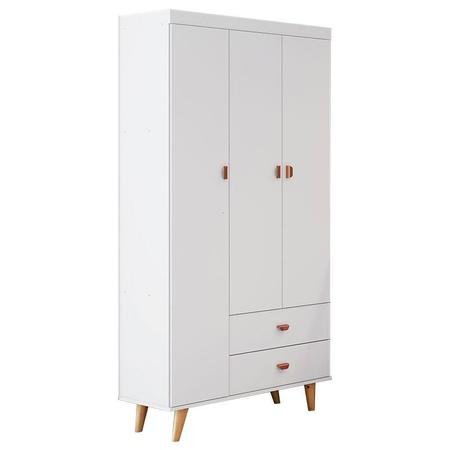 Berço Americano Ludmila e Guarda Roupa 3 Portas Duda Branco Acetinado Bétula - Carolina - Carolina Baby Imagem de Berço Americano Ludmila e Guarda Roupa 3 Portas Duda Branco Acetinado Bétula - Carolina