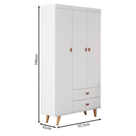 Berço Americano Ludmila e Guarda Roupa 3 Portas Duda Branco Acetinado Bétula - Carolina - Carolina Baby Imagem de Berço Americano Ludmila e Guarda Roupa 3 Portas Duda Branco Acetinado Bétula - Carolina