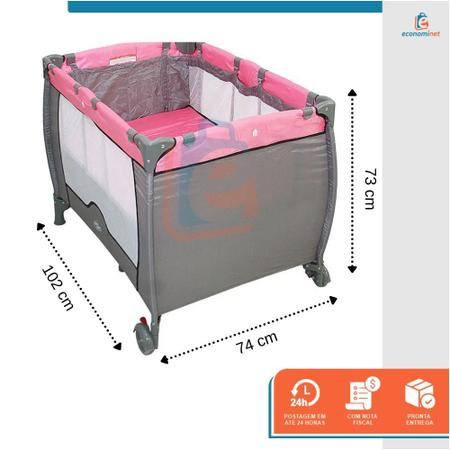 Berço Cercado Desmontável Portatil Vira Chiqueirinho Compacto Mosquiteiro  Chiqueirinho Bebe Cercado Movel Americano Trava de Segurança Regulável -  Baby Style - Berço Portátil / Desmontável - Magazine Luiza