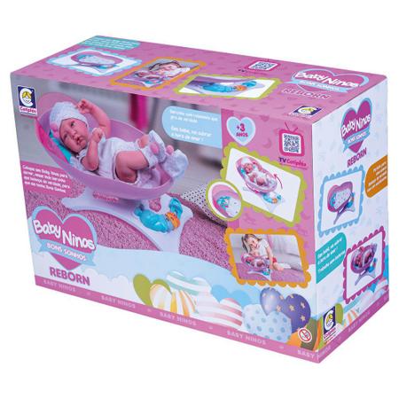 Berço De Balanço Boneca Reborn Baby Ninos Cotiplas 2426