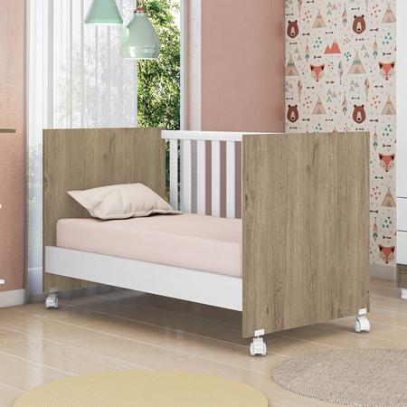 Imagem de Berço Mini Cama 2 Em 1 (Americano) Quarto Infantil Bebê 4 Rodinhas/Rodízios Doce Sonho 1344