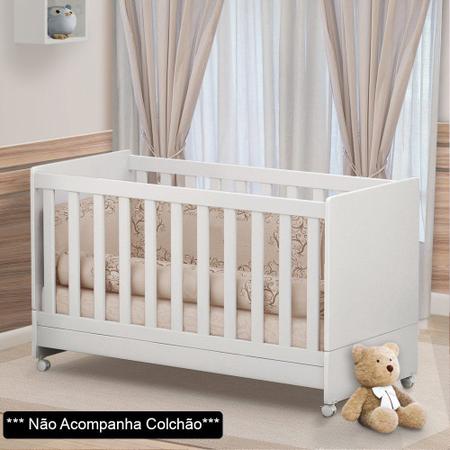 Imagem de Berço Mini Cama Com Rodízios Encanto Certificado pelo Inmetro Branco - PN Baby