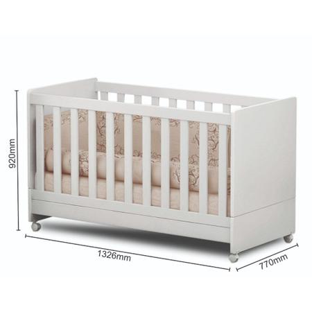 Imagem de Berço Mini Cama Com Rodízios Encanto Certificado pelo Inmetro Branco - PN Baby