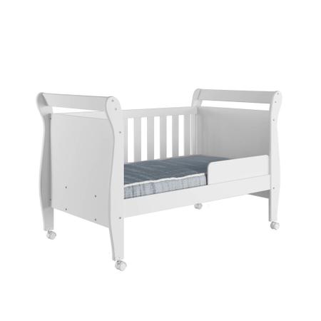 Imagem de Berço Mini Cama Slim Branco em MDF e Grades em PVC Tigus Baby