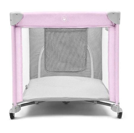 Imagem de Berço Portátil e Cercado Chiqueirinho Para Bebê Rosa Multikids 0 à 15Kg 2 Alturas - MULTIKIDS BABY