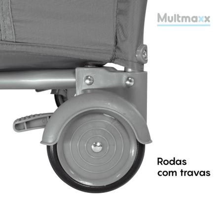 Imagem de Berço Portátil Infantil Mosqueteiro Desmontável Multmaxx com Trocador Preto