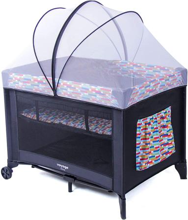 Berço Sleep Colorê 0 Meses a 10Kg com Mosquiteiro 2 Alturas - Voyage - Dorel Imagem de Berço Sleep Colorê 0 Meses a 10Kg com Mosquiteiro 2 Alturas - Voyage