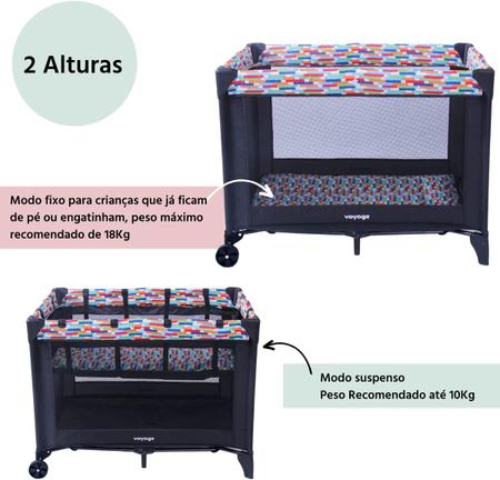 Berço Sleep Colorê 0 Meses a 10Kg com Mosquiteiro 2 Alturas - Voyage - Dorel Imagem de Berço Sleep Colorê 0 Meses a 10Kg com Mosquiteiro 2 Alturas - Voyage