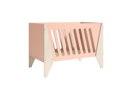 Imagem de Berço/vira cama infantil com suporte mosquiteiro - cor rosa nuvem - linha hope - r&s móveis