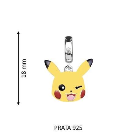 Imagem de Berloque Pikachu Pingente Pulseira Joia Prata 925 Pokemon
