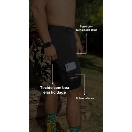 Imagem de Bermuda Ciclismo Masculina Forro com 2 Bolsos Short Bike