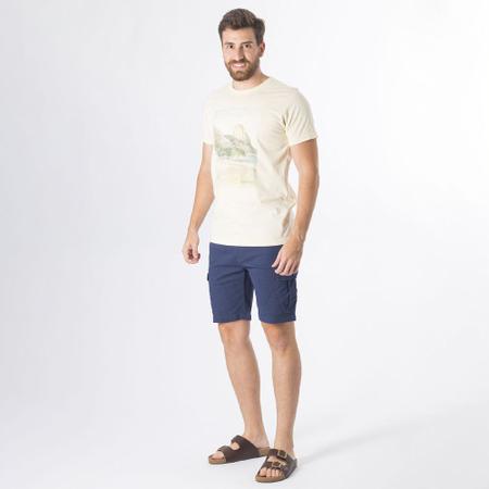Bermuda De Sarja Masculina Cargo Lisa Casual Com Bolsos - Zafina Imagem de Bermuda De Sarja Masculina Cargo Lisa Casual Com Bolsos