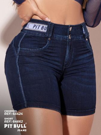 Bermuda Feminina Meia Coxa Cintura Perfeita Pitbull 64662 Pit
