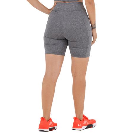 Imagem de Bermuda Fitness Feminina Cós Alto C/Bolsos Laterais Reforçado s/Transparência Slim 3038.C1