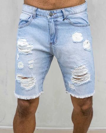 Bermuda jeans azul claro cheap masculina
