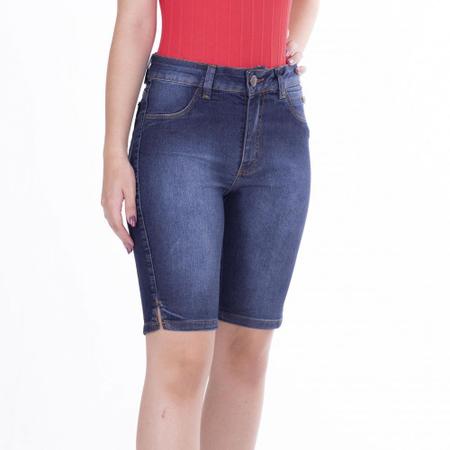 Imagem de Bermuda Jeans Feminina básica cós alto tamanhos grandes