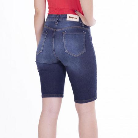 Imagem de Bermuda Jeans Feminina básica cós alto tamanhos grandes