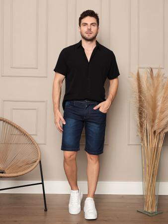 Bermuda jeans masculina acima do joelho sales