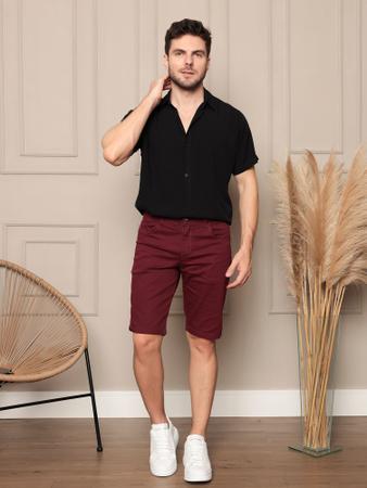 Short jeans cor best sale vinho