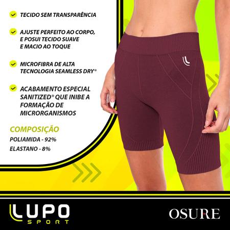 Imagem de Bermuda Lupo Original Feminino Ciclismo Legging Para Corrida Academia Treino Fitness Malhação 71311