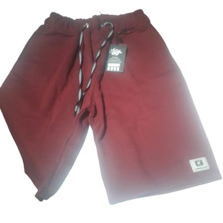 Bermuda masculina moletom cor vinho khaosline Bermuda
