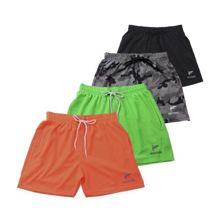 Bermuda Masculino 92 Poli ster E 8 Elastano Kit 4 Shorts de