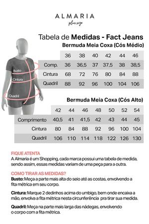 Bermuda Meia Coxa Almaria Plus Size Fact Jeans - Outros Moda e Acessórios -  Magazine Luiza