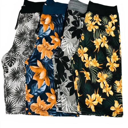 Bermuda moletom floral store masculina