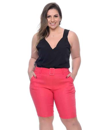 Bermuda feminina suplex shorts com bolso lateral plus size 3039a - VTM -  Bermuda Esportiva - Magazine Luiza