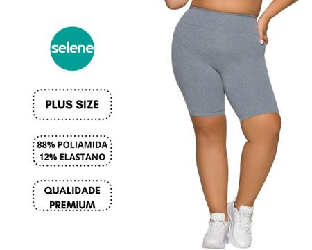 Imagem de Bermuda shorts feminino plus size - tecido de alta qualidade