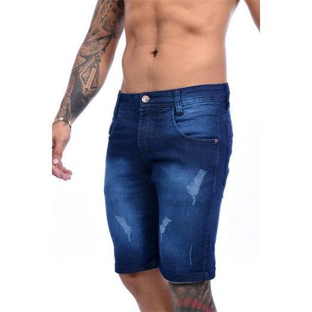 Bermuda jeans sale masculina azul marinho