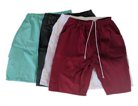 Bermudas Masculinas Sarja Brim Coloridas Baratas com 3 bolsos