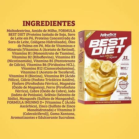 Imagem de Best Diet Milk Shake Banana (350g) Atlhetica Nutrition