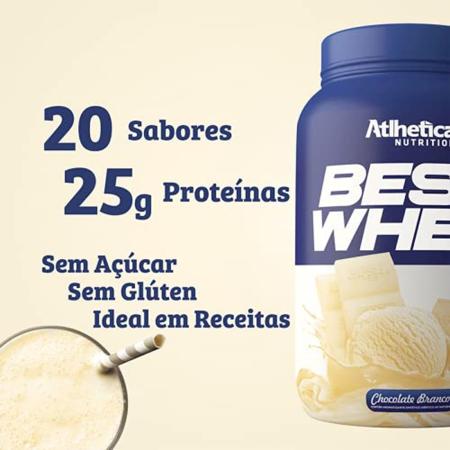 Imagem de Best Whey Protein 3w 900g Pote -Chocolate branco Atlhetica Nutrition