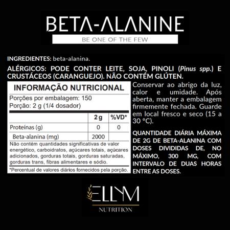 Imagem de Beta Alanina Pura 300g ELLYM NUTRITION Performance Para Treino e Recuperação Muscular Pós Treino