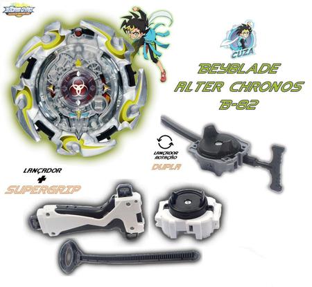 Beyblade Burst Alter Chronos C/ Super Lançador + Grip Ganhe Boneco