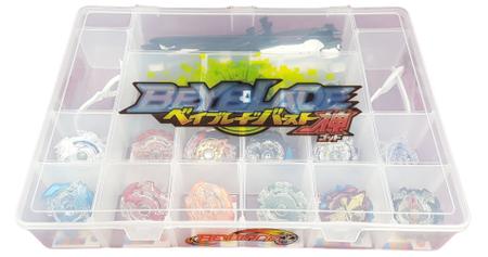 Kit 3 Beyblade Burst Slingshock Elemento X Hasbro + Lançador C/ Suporte  Grip - Tornado Gyro - Pião de Batalha - Magazine Luiza