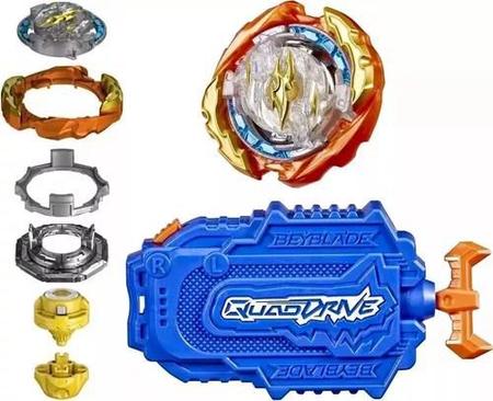 Beyblade Burst Quaddrive Pião e Lançador Cyclone Roktavor - Hasbro