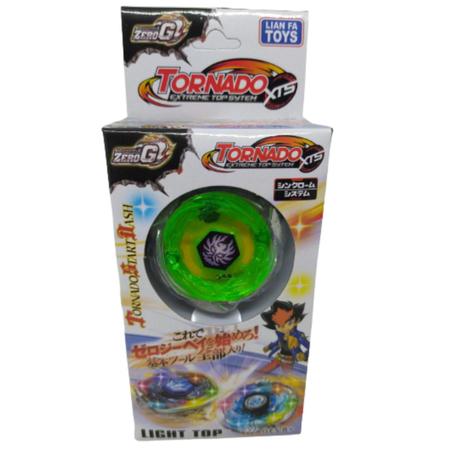 Imagem de Beyblade Peão Tornado Metal Luz De Led + Lançador Super Top