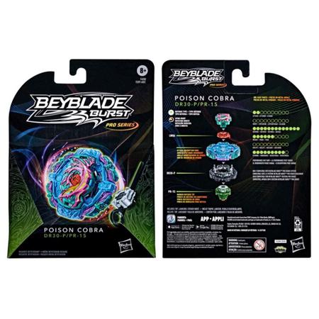 Beyblade Burst Pro Series Pião com Lançador Kit Inicial de Batalha Poison  Cobra - Hasbro F4550