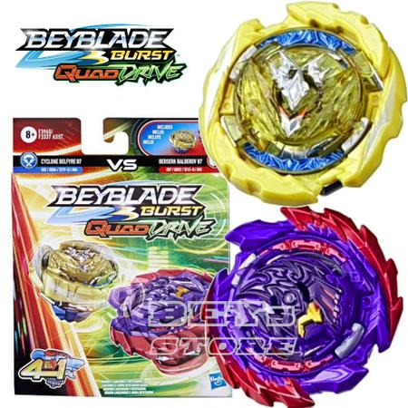 Beyblade Burst Quaddrive Berserk B7 e Cyclone - Hasbro - Loja ToyMania